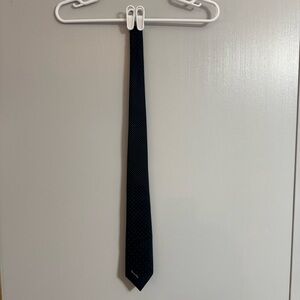 Oscar de la Renta Dark Blue Tie with White Dots